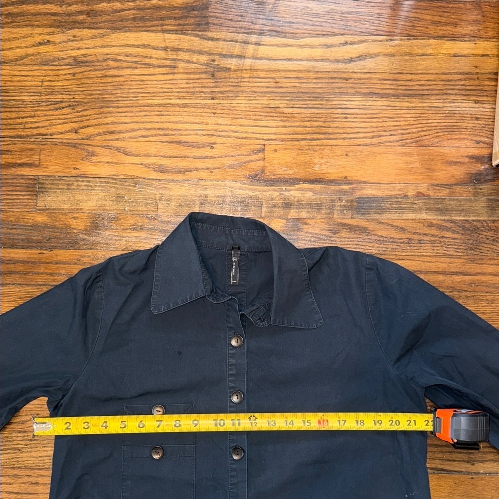IC by Connie K Black Cotton Button Down Oversized Work Office Shirt S - Picture 8 of 9